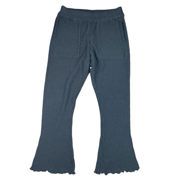 Free People Beach karina Sweater Black Textured Knit Flared Pants X-Small - Picture 1 of 10